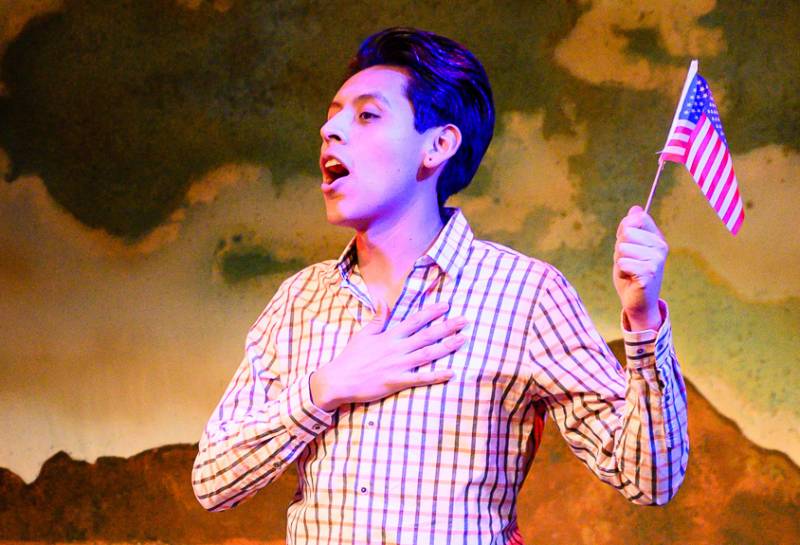 Edie Flores in 2020’s Word for Word production of ‘Retablos.’ Flores stars in Word for Wordcast’s latest recording of Greg Sarris’ ‘Citizen,’ as Salvador. (Lorenzo Fernandez-Kopec)